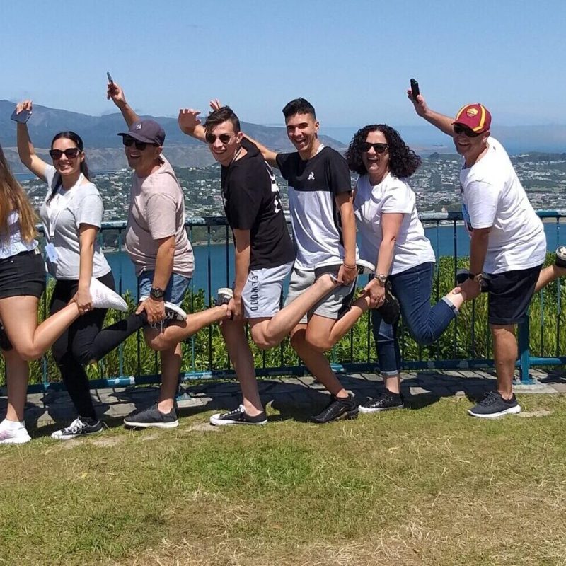 a group of people posing for a picture